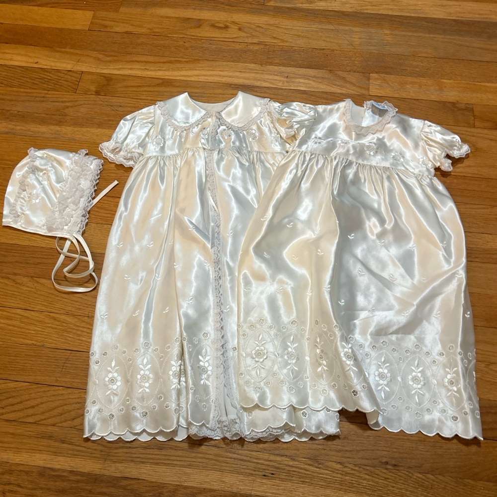 Vintage Baptismal/Christening Gown, 3 Piece Phyllis Baby Wear